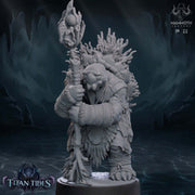 Sea Tortle Druid Cleric Monk PC NPC | 28mm, 32mm,54mm,75mm,100mm Scales | Player Character Mini D&D 5e Pathfinder Figurine | Mammoth Factory - Only-Games