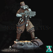 Sci-Fi Miniature Light Infantry Army Veteran | 28mm,32mm, 54mm, 75mm,100mm Scales | Resin Mini | Morior Shocktrooper TPG | Archvillain Games - Only-Games