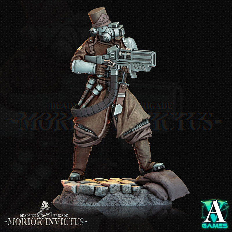 Sci-Fi Miniature Light Infantry Army Veteran | 28mm,32mm, 54mm, 75mm,100mm Scales | Resin Mini | Morior Shocktrooper TPG | Archvillain Games - Only-Games
