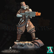Sci-Fi Miniature Light Infantry Army Veteran | 28mm,32mm, 54mm, 75mm,100mm Scales | Resin Mini | Morior Shocktrooper TPG | Archvillain Games - Only-Games