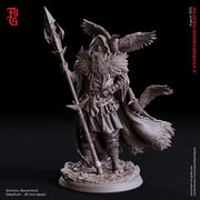 Beast Master Ranger Druid Polearm Master | 28mm,32mm,54mm,75mm,100mm Scales | Player Character  -D&D 5e Pathfinder Figurine | Flesh of Gods - Only-Games