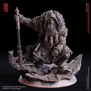 Dwarf Ranger Fighter PC NPC | 28mm,32mm,54mm,75mm,100mm Scale Resin Miniature | Dungeons and Dragons D&D 5e Pathfinder | Flesh of Gods - Only-Games