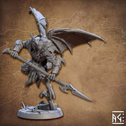 Dragonborn Paladin Fighter Polearm model | 28mm, 32mm, 54mm,75mm Scale Resin Miniature Dungeons and Dragons D&D Pathfinder | Artisan Guild - Only-Games