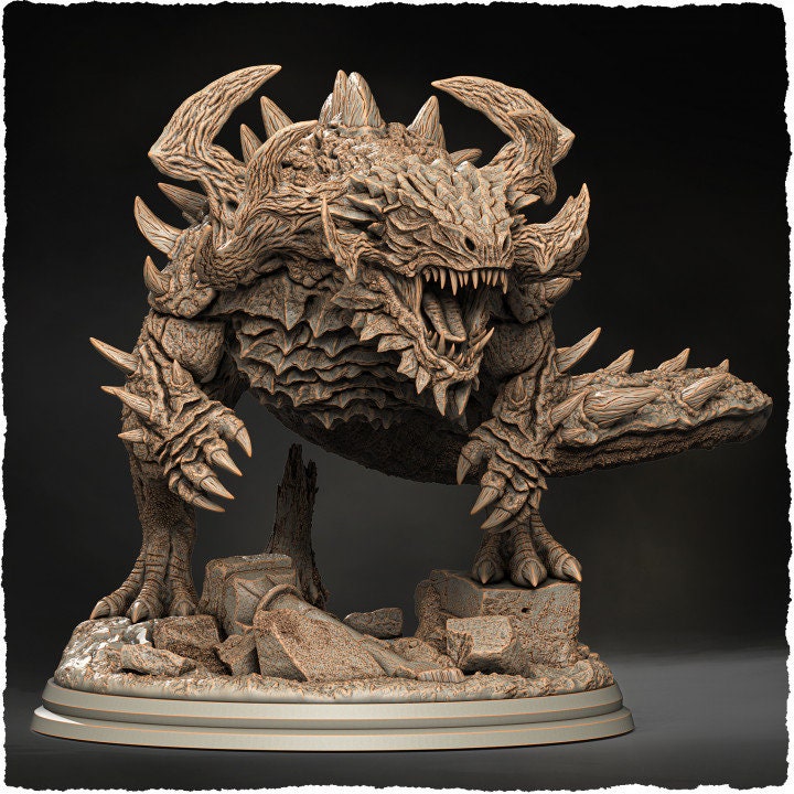 Behemoth, Tarrasque (5 sizes) D&D Miniature | 292mmmm Long, 104mm Height | Resin Statue | Figurine - Only-Games