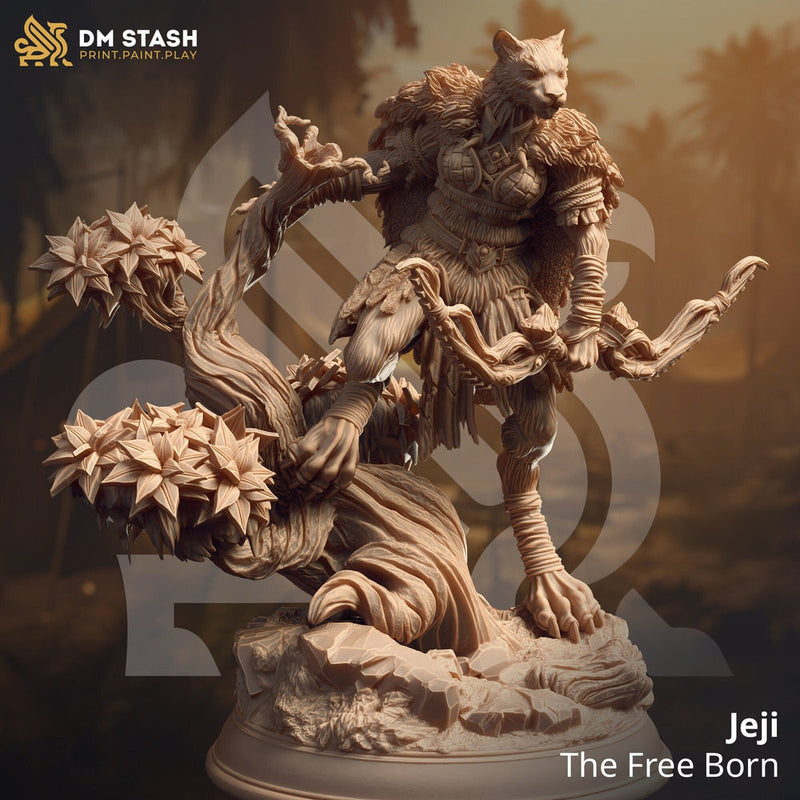Tabaxi Ranger Rogue Fighter Sharpshooter Miniature | 28mm, 32mm,54mm,75mm, 100mm Scales | Dungeons and Dragons  5E | DM Stash - Only-Games