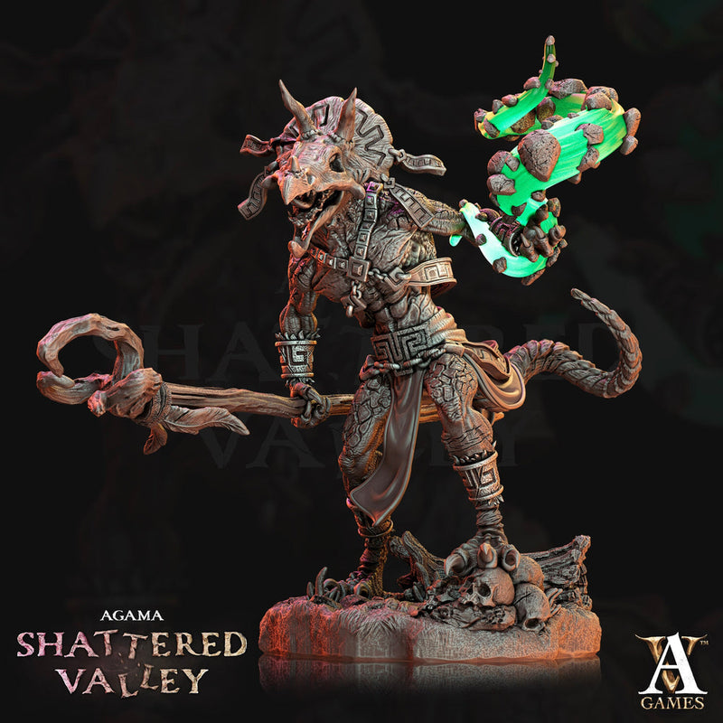 Lizardman Druid, Wizard, Sorcerer, Cleric | 28mm, 32mm, 54mm, 75mm, 100m, Scales | Dungeons and Dragons | Pathfinder | Archvillain Games - Only-Games