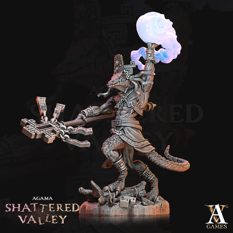 Lizardman Druid, Wizard, Sorcerer, Cleric | 28mm, 32mm, 54mm, 75mm, 100m, Scales | Dungeons and Dragons | Pathfinder | Archvillain Games - Only-Games