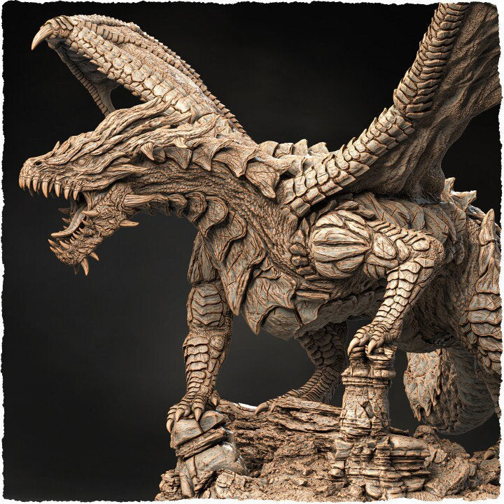 Chromatic Red Dragon (4 sizes) D&D  Miniature |  250mm Long,  225mm Wing Span | Resin Dragon Statue | Figurine | Dungeons and Dragons 5e - Only-Games