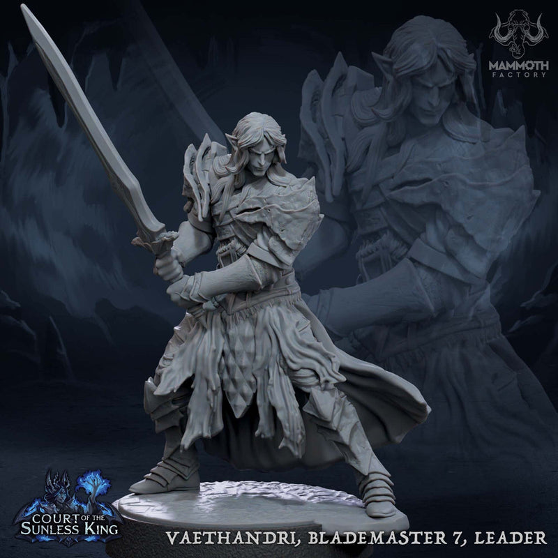 Dark Elf Fighter Ranger PC / NPC Unpainted | 28mm,32mm,54mm,75mm,100mm Scale | Resin Dungeons and Dragons D&D 5e  | Pathfinder | - Only-Games