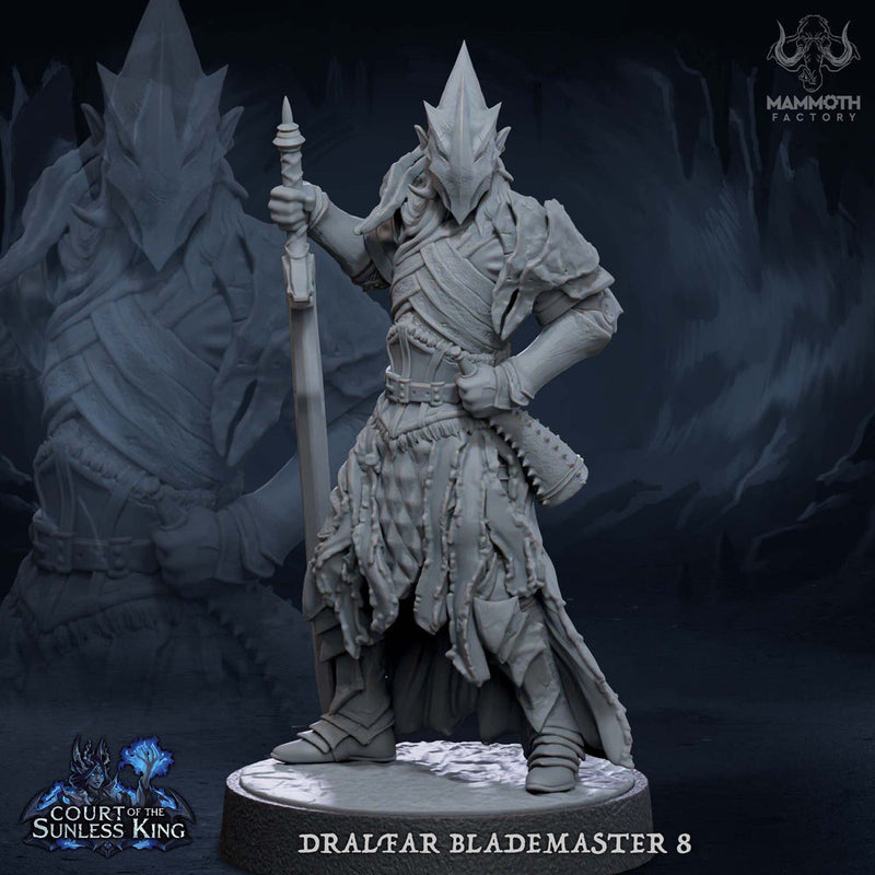 Dark Elf Fighter Ranger PC / NPC Unpainted | 28mm,32mm,54mm,75mm,100mm Scale | Resin Dungeons and Dragons D&D 5e  | Pathfinder | - Only-Games