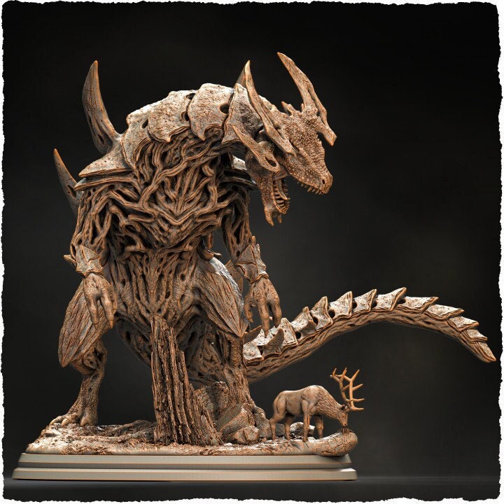 Forest Beast, Tarrasque D&D 5e | 28mm,32mm scales 145mm Long, 95mm Height | Resin Statue Figurine | Dungeons and Dragons | Pathfinder - Only-Games