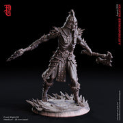Undead Wight Death Knight Monster with 2 Axes Miniature | 28mm,32mm,54mm,75mm,100mm Scale |Figurine D&D 5e |Pathfinder Undead| Flesh of Gods - Only-Games