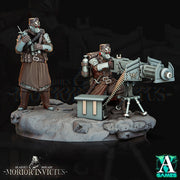 Sci-Fi Miniature Heavy Machine Gunner | 28mm 32mm 54mm 75mm Resin - Only-Games