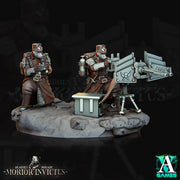 Sci-Fi Miniature Heavy Machine DualGun Army Veterans | 28mm,32mm,54mm,75mm Scales | Resin Mini | Morior Heavy infantry  | Archvillain Games - Only-Games