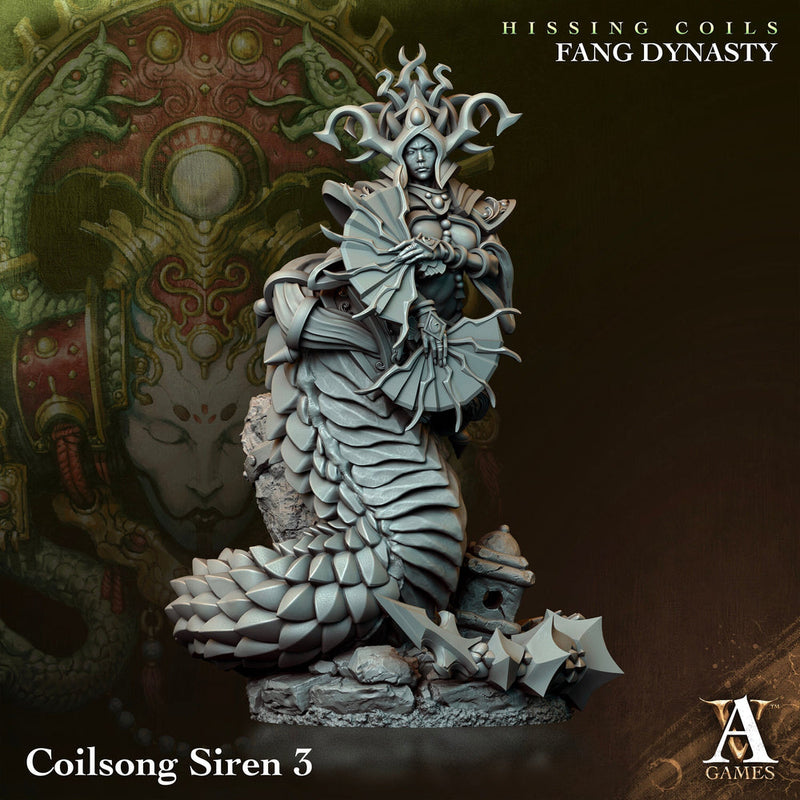 Naga Guardian, Halfblood Yuan-ti | 28mm, 32mm,54mm,75mm,100mm Scales | Dungeons and Dragons 5e figure | Pathfinder | Archvillain Games - Only-Games