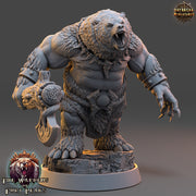 BearFolk Werebear with Axe Humanoid | Scales: 4 sizes | D&D 5e Megaboss | |Pathfinder - Only-Games