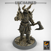 Fighter Dual Axes, Light Soldier, Oathbreaker Paladin, Unpainted Miniature| 28mm, 32mm,54mm,75mm,100mm Scales |Dungeons & Dragons Pathfinder - Only-Games