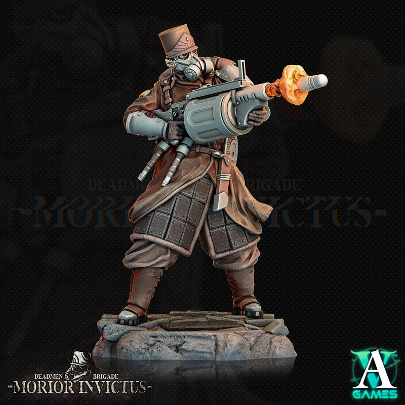Sci-Fi Miniature Light Infantry Army Veteran | 28mm,32mm, 54mm, 75mm,100mm Scales | Resin Mini | Morior Shocktrooper TPG | Archvillain Games - Only-Games