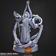 Human Wizard, Warlock, Sorcerer PC NPC | 28mm, 32mm,54mm, 75mm, 100mm Scale Resin Miniature | Dungeons and Dragons | Flesh of Gods - Only-Games