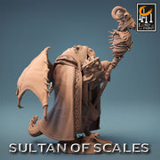 Dragonborn Wizard Necromancer Sorcerer D&D,  Unpainted Miniature | 28mm, 32mm,54mm,75mm,100mm Scales | Dungeons and Dragons | Pathfinder | - Only-Games