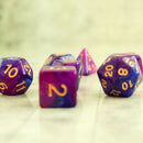 Pink and Purple Galaxy Dice Set