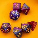 Pink and Purple Galaxy Dice Set