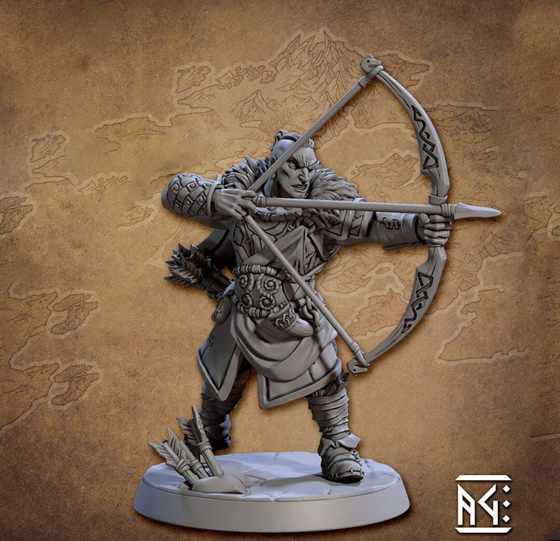 Ranger Fighter Archer Sharpshooter | 28mm, 32mm, 54mm,75mm,100mm Scale Resin Miniature Dungeons and Dragons D&D Pathfinder | Artisan Guild - Only-Games