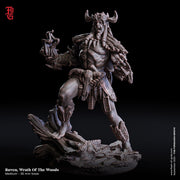 Tiefling, Druid, Wizard, Warlock, Sorcerer | 28mm,32mm,54mm,75mm,100mm Scales | Player Character Mini D&D Pathfinder Figurine |Flesh of Gods - Only-Games