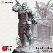 Human Male Barbarian Samurai also w/ Animal Armor | 28mm,32mm,54mm,75mm,100mm Scales Miniature | Dungeons and Dragons Pathfinder | DM Stash - Only-Games
