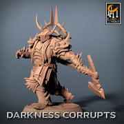 Fighter Great Axe, Oathbreaker Paladin,  Unpainted Miniature | 28mm, 32mm,54mm,75mm,100mm Scales | Dungeons and Dragons | Pathfinder | - Only-Games