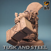 Dwarf Fighter Paladin with Battle Hammer Unpainted | 28mm, 32mm,54mm,75mm,100mm Scales | Dungeons and Dragons Pathfinder Lord of The Print - Only-Games