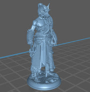 Human Male Samurai Animal Armor Fighter Kensai Miniature | 28mm,32mm,54mm,75mm,100mm Scales | Dungeons and Dragons Pathfinder | DM Stash - Only-Games