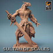 Dragonborn Fighter Ranger Barbarian | 28mm,32mm,54mm,75mm,100mm Scale Resin Mini | Dungeons and Dragons D&D 5e Pathfinder |Lord of the Print - Only-Games
