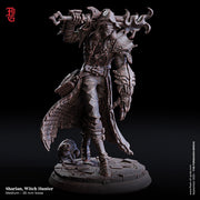 Fighter Witch Hunter Warlock Hexblade,  PC / NPC  | 28mm, 32mm,54mm75mm,100mm Scales | Mini -D&D 5e Pathfinder Figurine | Flesh of Gods - Only-Games