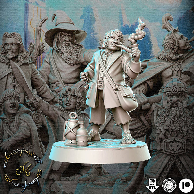 Halfling Rogue Adventurer PC NPC | Resin Miniature | Dungeons and Dragons | 28mm,32mm.54mm,75mm Scales | Pathfinder | Thief mini DnD || - Only-Games
