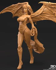 Female Vampire Strahd Bride Consort with Wings Pinup | 28mm, 32mm, 50mm,75mm,100mm | Dungeons and Dragons | Pathfinder |3DArtGuy - Only-Games