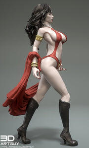 Female Vampire Strahd Bride Consort Pinup UNPAINTED | 28mm, 32mm, 50mm,75mm,100mm | Dungeons and Dragons | Pathfinder |3DArtGuy - Only-Games