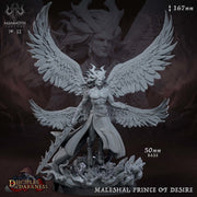 Maleshai  Demon Fallen Angel|28mm, 32 mm,54mm,75mm Scale | Resin Miniature | Dungeons and Dragons |Pathfinder D&D 5e | Mammoth Factory - Only-Games