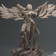 Female Valkyrie Angel Celestial Paladin of Vengeance PC or NPC | 28mm, 32mm Scales also 50mm and 100mm | Dungeons and Dragons | Pathfinder | - Only-Games