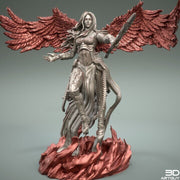 Female Valkyrie Angel Celestial Paladin of Vengeance PC or NPC | 28mm, 32mm Scales also 50mm and 100mm | Dungeons and Dragons | Pathfinder | - Only-Games