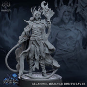 Female Dark Elf Priestess Cleric NPC D&D 5e Unpainted | 28mm, 32mm, 50mm,75mm,100mm | Dungeons and Dragons | Pathfinder | Mammoth Factory - Only-Games