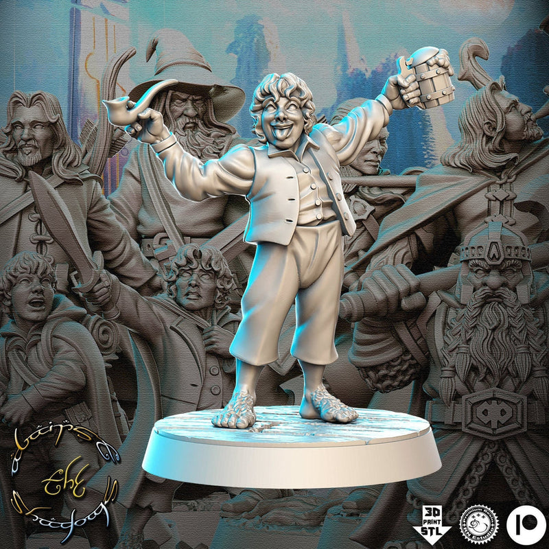 Halfling Rogue Adventurer PC NPC | Resin Miniature | Dungeons and Dragons | 28mm,32mm.54mm,75mm Scales | Pathfinder | Thief mini DnD || - Only-Games