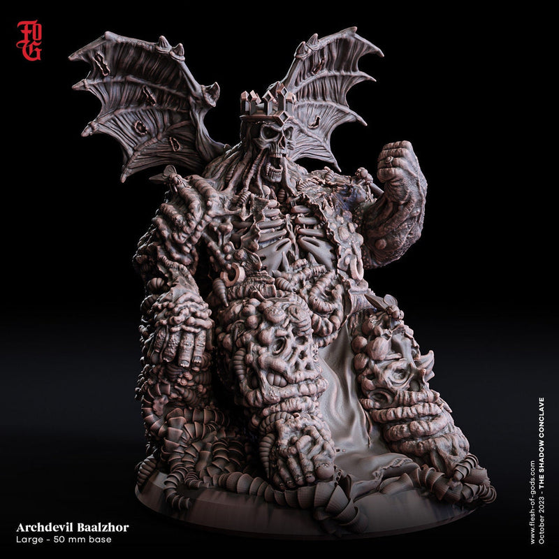 Archdevil Baalzhor Demon | 28mm,32mm,54mm,75mm,100mm Scale  - Boss Monster Mini - Minis - D&D 5e - Pathfinder Figurine | Flesh of Gods - Only-Games