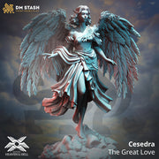 Female Elf Angel Celestial Paladin of Vengeance | 28mm,32mm,54mm,75mm,100m Scales | Dungeons and Dragons 5e/Pathfinder | DM Stash - Only-Games