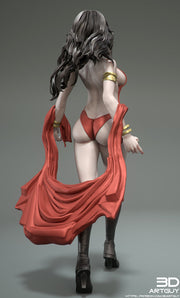 Female Vampire Strahd Bride Consort Pinup UNPAINTED | 28mm, 32mm, 50mm,75mm,100mm | Dungeons and Dragons | Pathfinder |3DArtGuy - Only-Games
