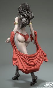 Female Vampire Strahd Bride Consort Pinup UNPAINTED | 28mm, 32mm, 50mm,75mm,100mm | Dungeons and Dragons | Pathfinder |3DArtGuy - Only-Games