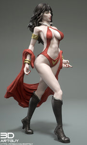 Female Vampire Strahd Bride Consort Pinup UNPAINTED | 28mm, 32mm, 50mm,75mm,100mm | Dungeons and Dragons | Pathfinder |3DArtGuy - Only-Games