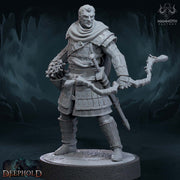 Human Ranger Fighter PC / NPC Unpainted | 28mm,32mm,54mm,75mm,100mm Scale | Resin Dungeons and Dragons D&D 5e  | Pathfinder | - Only-Games