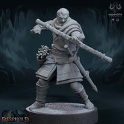Human Ranger Fighter PC / NPC Unpainted | 28mm,32mm,54mm,75mm,100mm Scale | Resin Dungeons and Dragons D&D 5e  | Pathfinder | - Only-Games