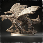 North American Dragon (4 sizes) D&D  Miniature |  220mm Long,  235mm Wing Span | Resin Dragon Statue | Figurine | Dungeons and Dragons 5e - Only-Games